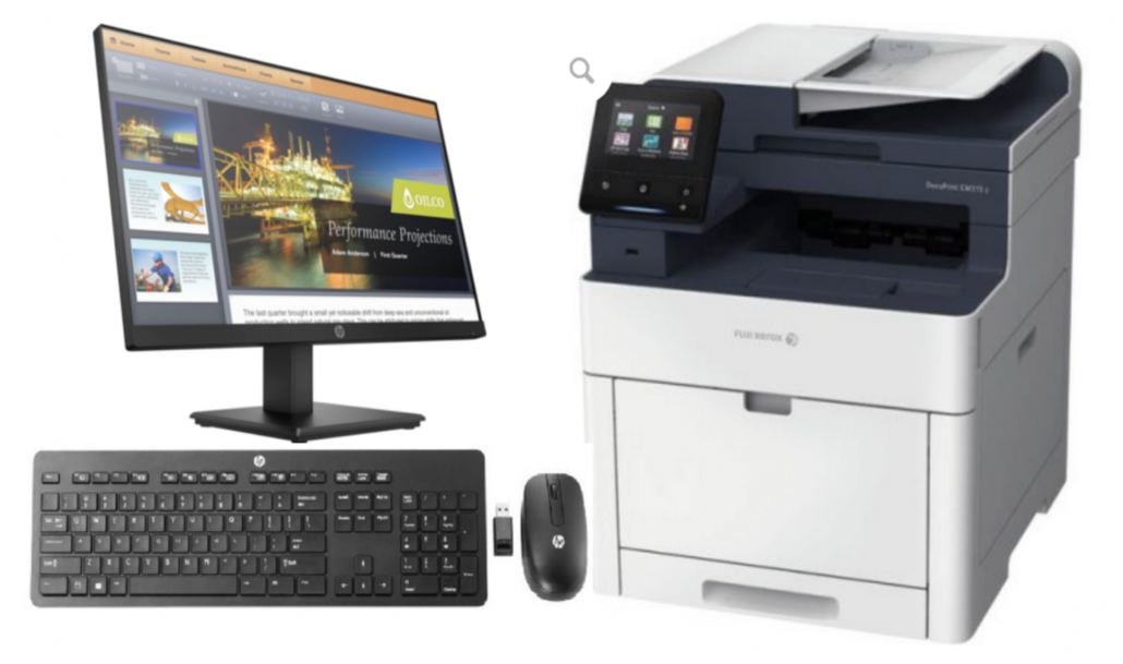 Business Home Office Solution Printer Monitor Keyboard Mouse